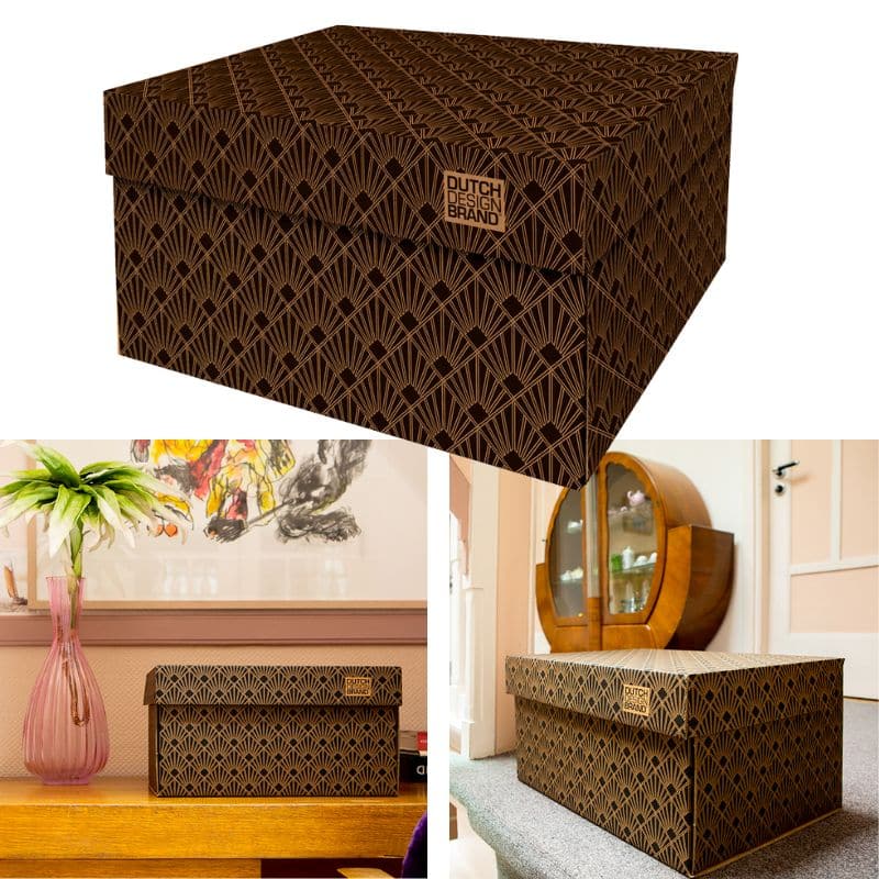 Dutch design storagebox met zwarte print