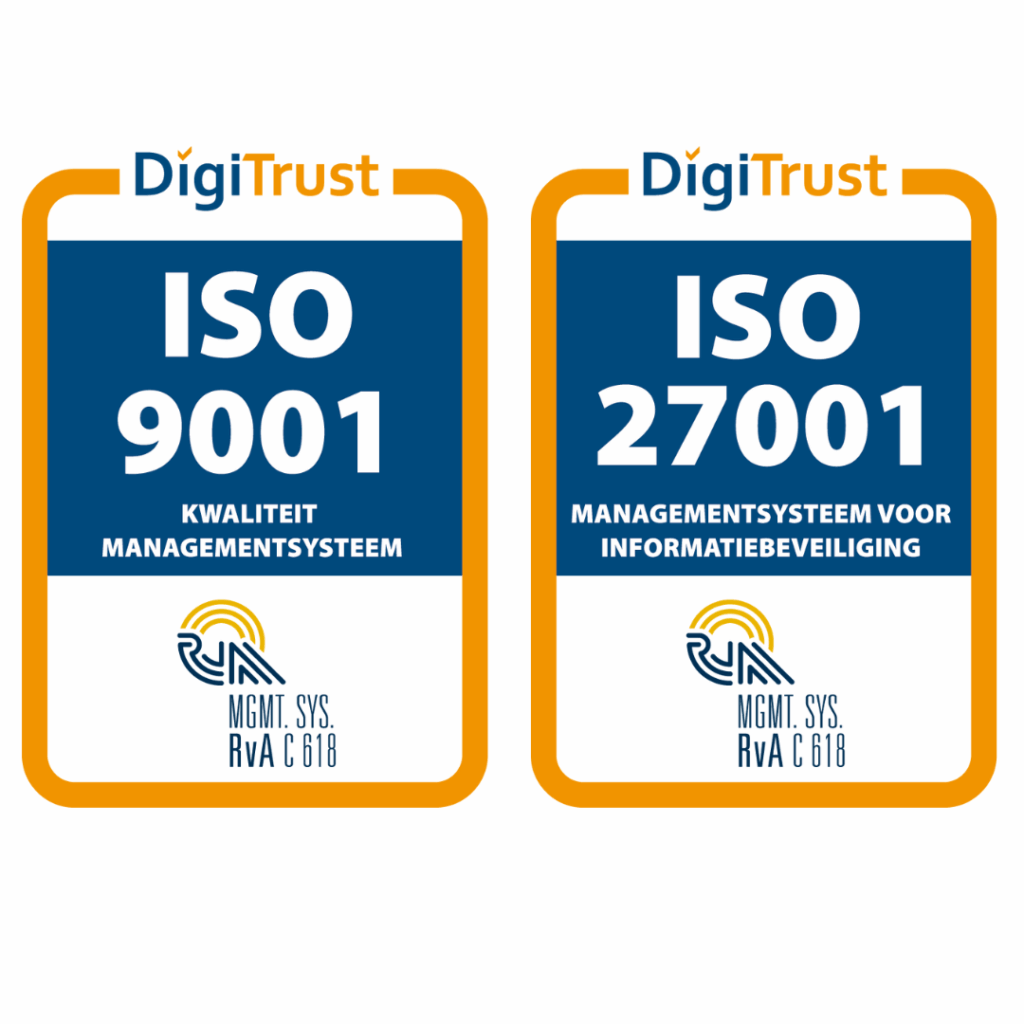 ISO 9001 en 27001 gecertificeerd