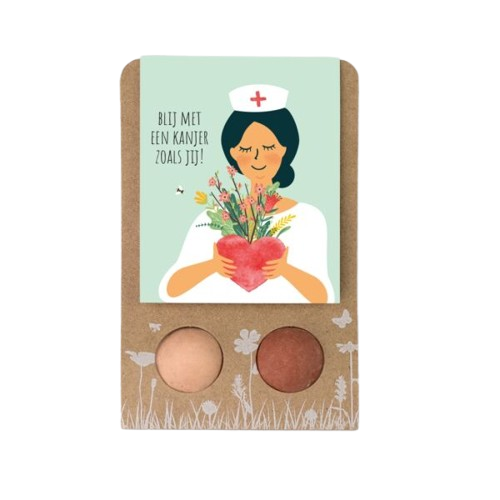 Blossombs cadeautje Dag van de Zorg met 2 zaadbommetjes