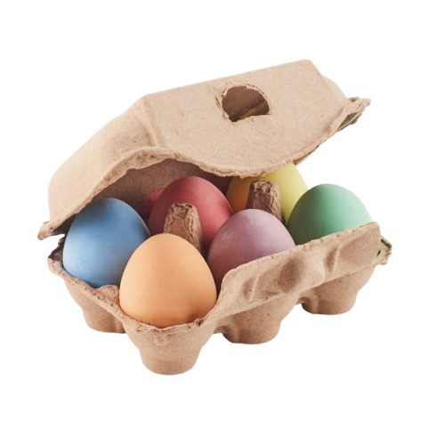 TAMAGO - 6 krijteieren in doosje