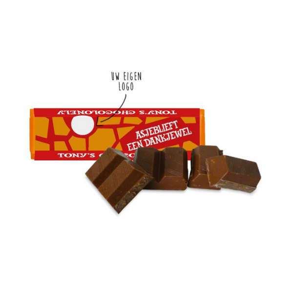 Tony's Chocolonely (50gr.) op maat als attentie voor zorgpersoneel
