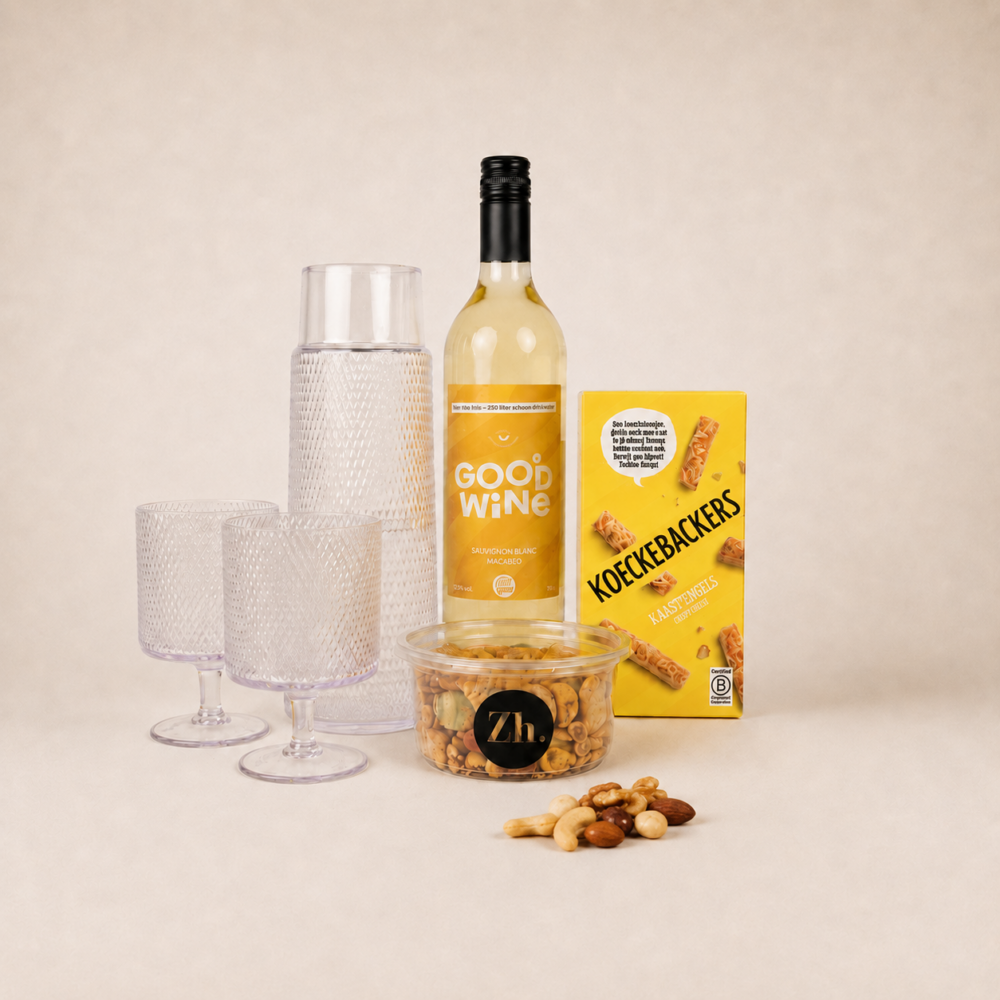 Good wine Good Mood - lege glazen kerstpakket