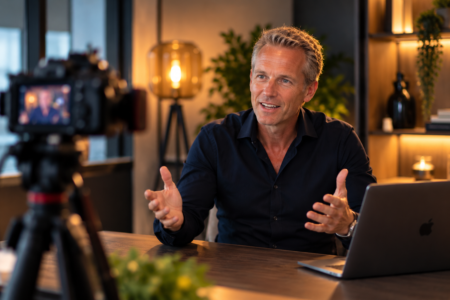 Man presenteert in warme studioomgeving - More Than Gifts